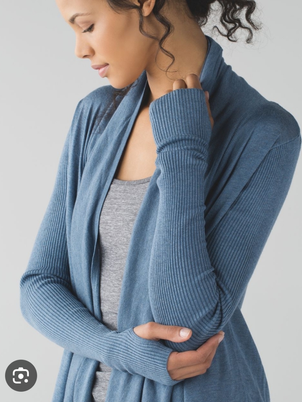 Lululemon Athletica Heathered Blue Cardigan